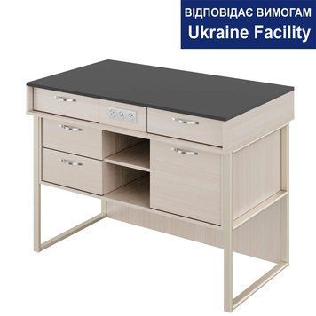 Стіл демонстраційний з РОЗЕТКАМИ Combi МДФ+HPL 8266 фото